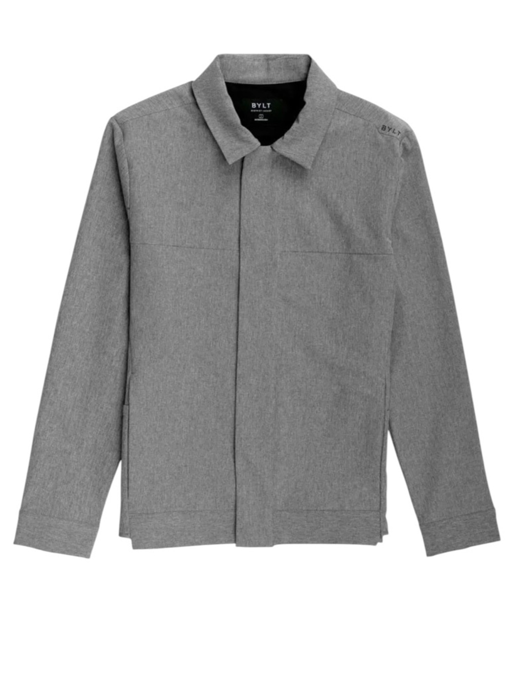 BYLT‎ District Jacket Heathered Grey Mens Size Large Light Knit Water Resistant
